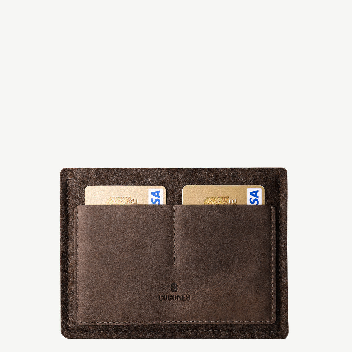 ☆COURONNE☆ Mael Passport Wallet Brown RCWGX24643BRD Cocones | Leather Passport Wallet Deep Caramel Brown