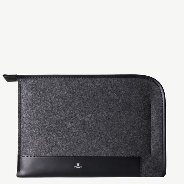 Cocones Grapher Folio wool and leather case for iPad Pro Air MacBook Pro Air Smokey Grey Black