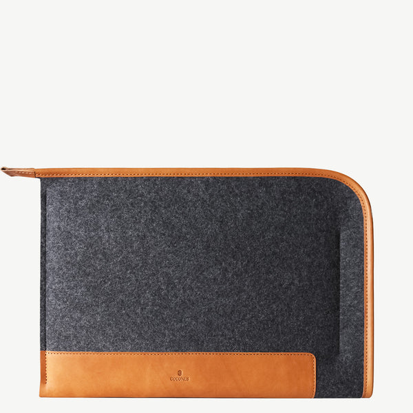 Cocones Grapher Folio wool and leather case for iPad Pro Air MacBook Pro Air Smokey Grey Tan