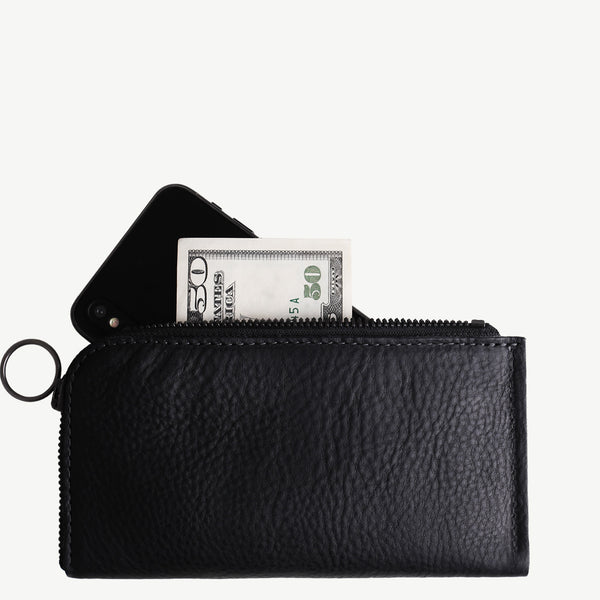 Cocones | Cocones Form iPhone Zip Wallet Case - Italian leather - black