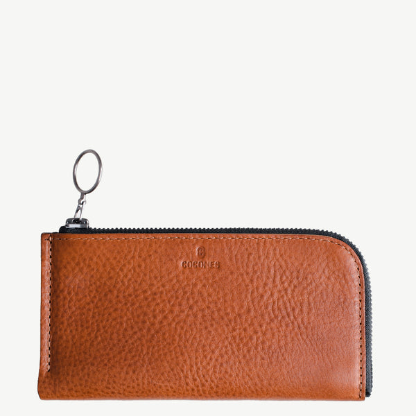 Cocones Cocones Form iPhone Zip Wallet Case Italian leather tan